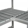 Zoom sur clayettes du rayonnage alimentaire aluminium