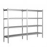 Rayonnage alimentaire aluminium vue de 3/4 sans accessoires