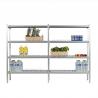 Rayonnage alimentaire aluminium position linéaire avec accessoires