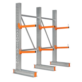 Rayonnage cantilever composé de colonnes et de bras