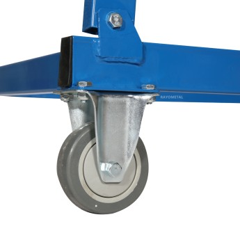 Roulette escabeau roulant bleu