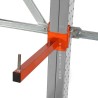 Zoom sur le bras du rayonnage cantilever double embase